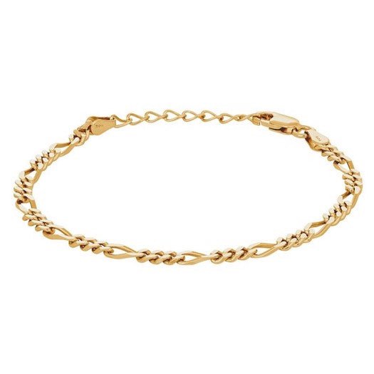 Nordahl Jewellery FIGARO52 armbånd i forgyldt sølv 3 mm